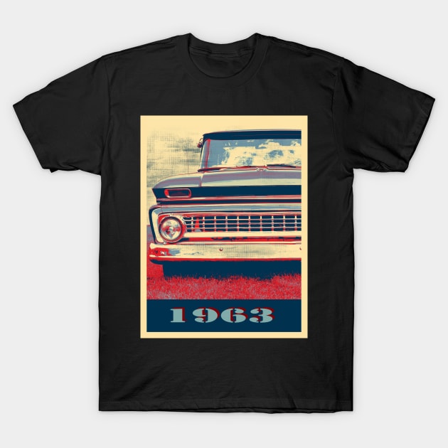 1963 Chevrolet C-10, Apache Pickup 2 T-Shirt by hottehue